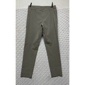 Bylt Storm Lux Pants Mens Tag 33 Approx 30x30 Beige Chino Straight Slim Stretch